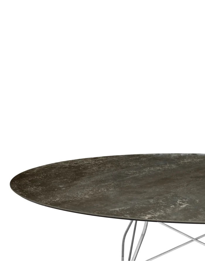 Glossy marble oval