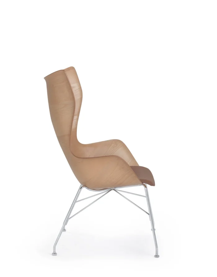 K/wood slatted ash/leather seat